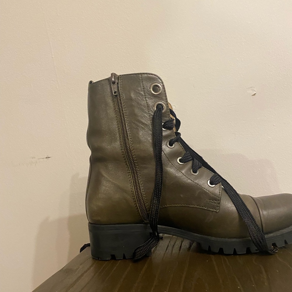 Green combat boots - Picture 3 of 4
